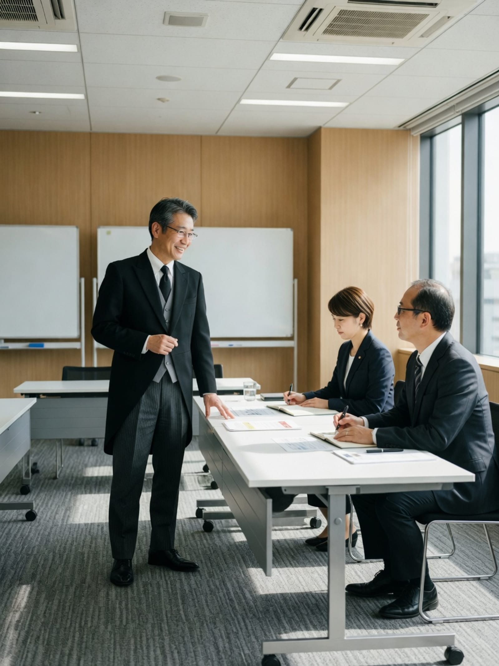 全日本執事協会の公式サイトより。執事が受講者に指導する法人向けセミナー