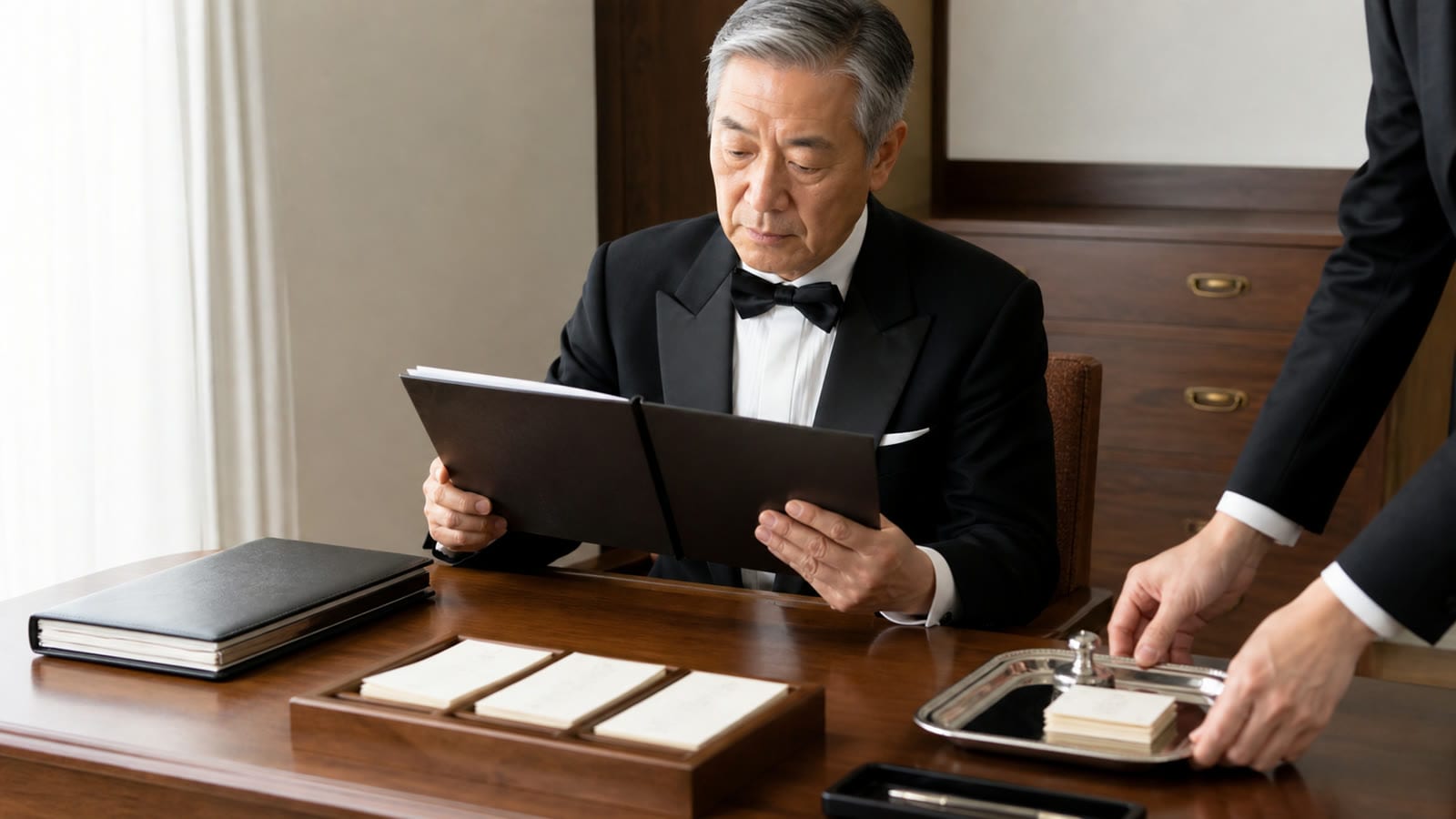 全日本執事協会の公式サイトより。記録と引き継ぎを統括する上級の執事